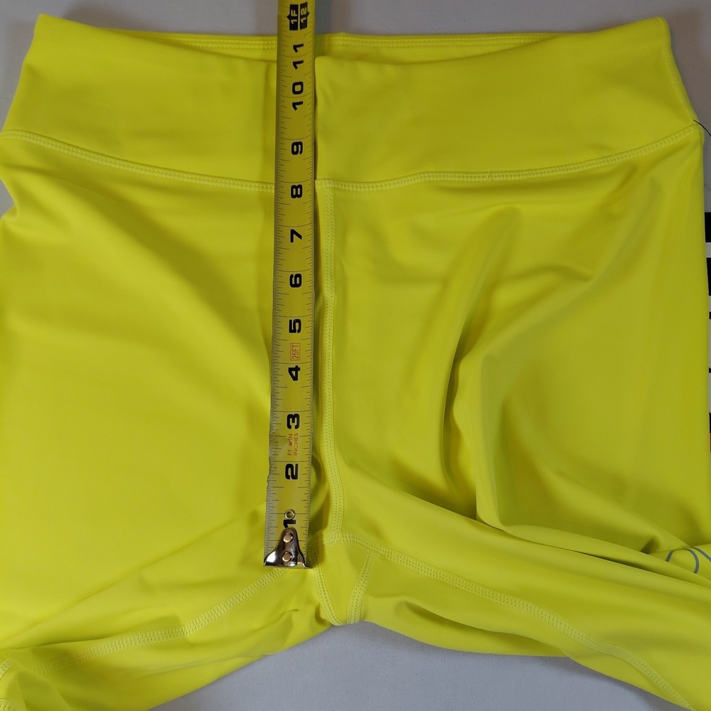 NWT Fila Women's Fired Up Logo Bike Shorts Large MSRP $32 FW211115 Bright Yellow - Picture 10 of 11